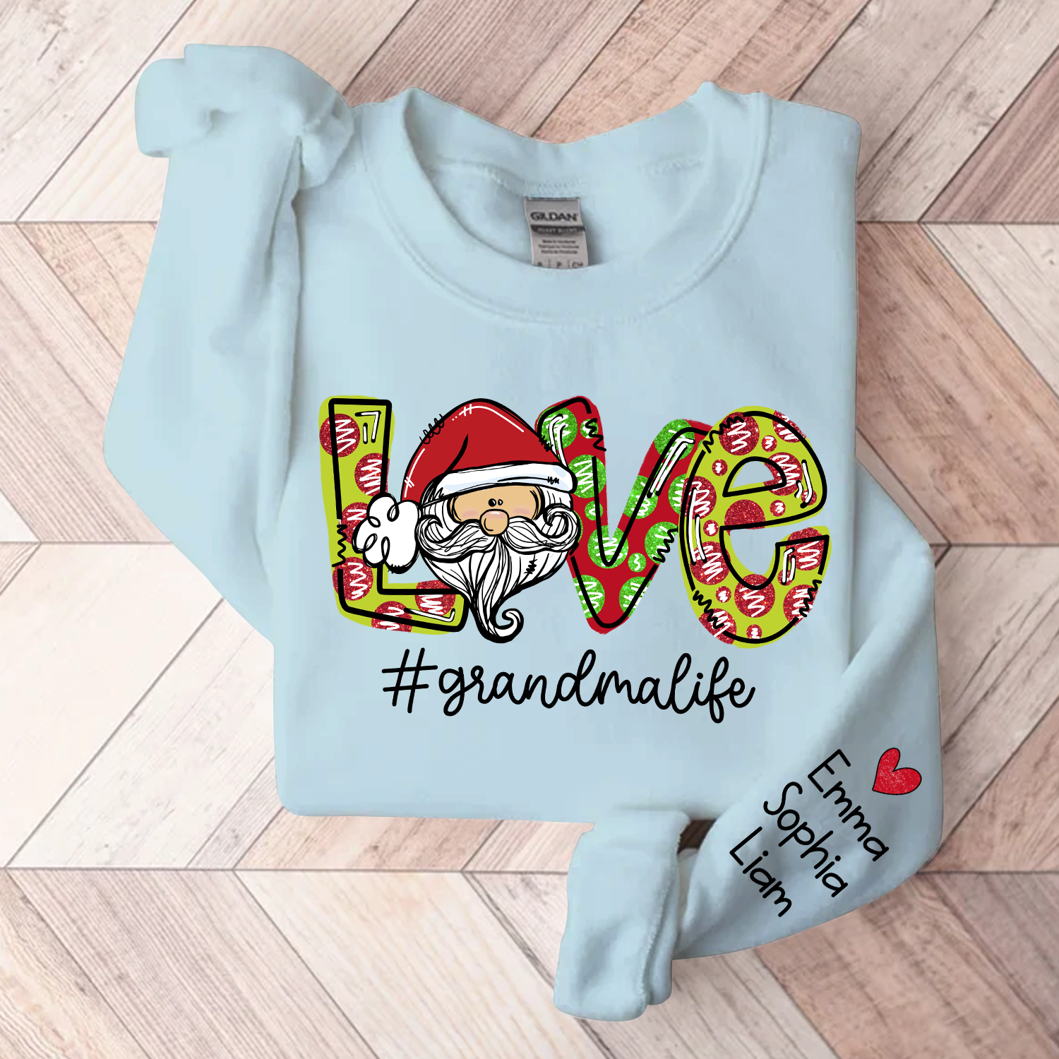 Lofaris Love Santa Grandma Life Christmas Custom & Kids Gift TH Sweatshirt