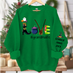Lofaris Love Grandma Mimi Nana Custom Nickname Halloween Sweatshirt