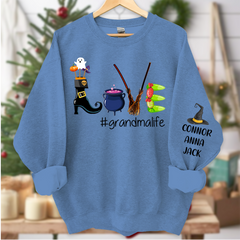 Lofaris Love Grandma Mimi Nana Custom Nickname Halloween Sweatshirt