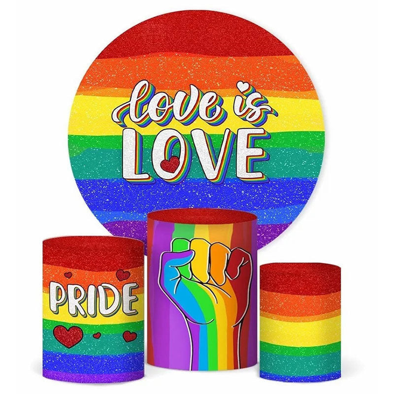 Lofaris Love is LGBT Valentines Day Round Backdrop Kit