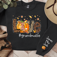 Lofaris Love Leopard Pumpkin Thanksgiving Custom Sweatshirt