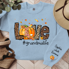 Lofaris Love Leopard Pumpkin Thanksgiving Custom Sweatshirt