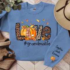 Lofaris Love Leopard Pumpkin Thanksgiving Custom Sweatshirt