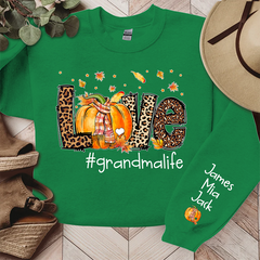 Lofaris Love Leopard Pumpkin Thanksgiving Custom Sweatshirt