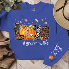 Lofaris Love Leopard Pumpkin Thanksgiving Custom Sweatshirt