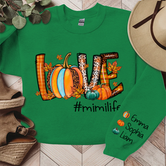 Lofaris Love Mimi Life Autumn Pumpkin Gift Custom Sweatshirt