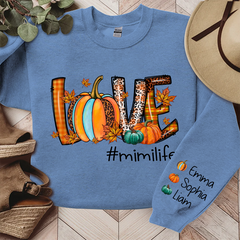 Lofaris Love Mimi Life Autumn Pumpkin Gift Custom Sweatshirt