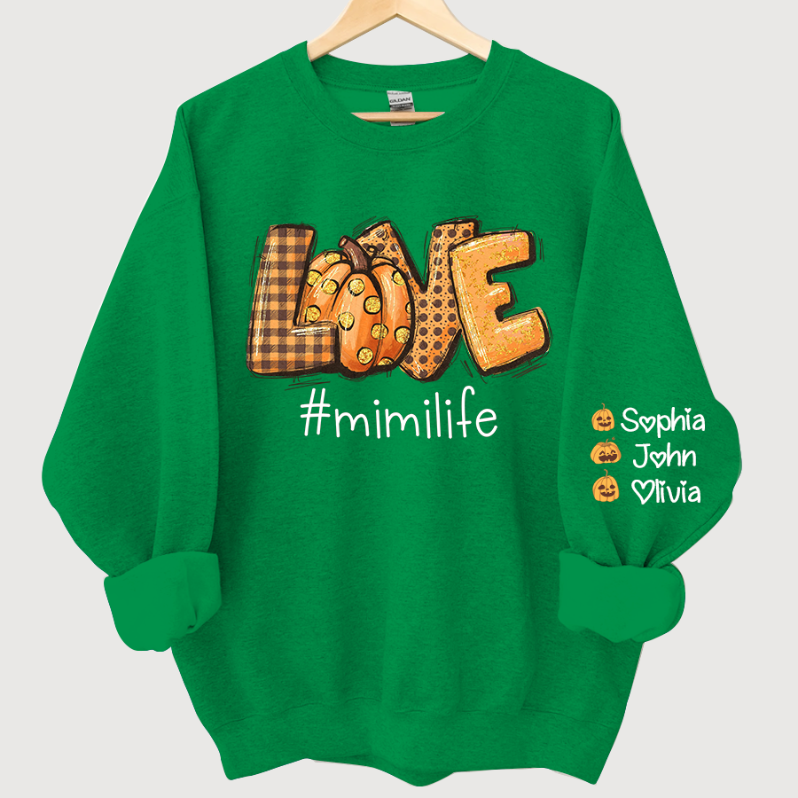 Lofaris Love Mimi Life Autumn Pumpkins Custom Sweatshirt