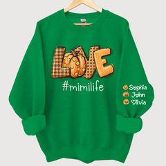 Lofaris Love Mimi Life Autumn Pumpkins Custom Sweatshirt