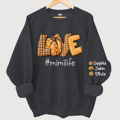 Lofaris Love Mimi Life Autumn Pumpkins Custom Sweatshirt