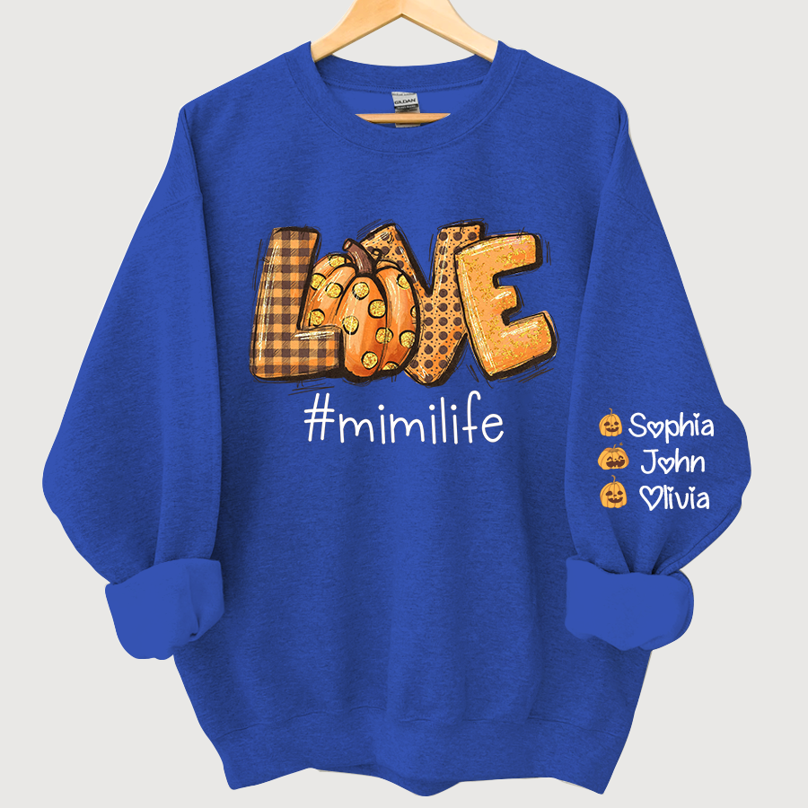Lofaris Love Mimi Life Autumn Pumpkins Custom Sweatshirt