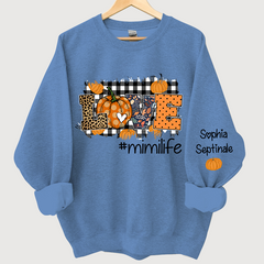Lofaris Love Mimi Life Pumpkin Autumn Custom Sweatshirt