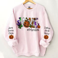 Lofaris Pumpkin Spooky Love Halloween Grandma And Grandkids CTH01 Sweatshirt