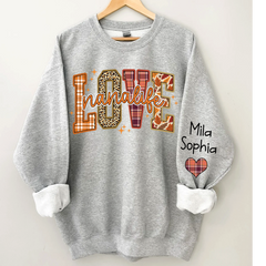 Lofaris Love Nana Life Grandkids Autumn Custom Sweatshirt