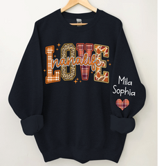 Lofaris Love Nana Life Grandkids Autumn Custom Sweatshirt