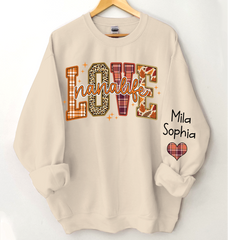 Lofaris Love Nana Life Grandkids Autumn Custom Sweatshirt