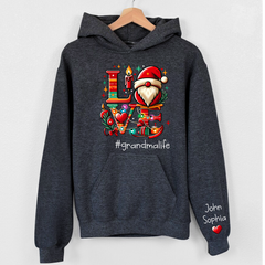 Lofaris Love Personalized Gift For Grandma and Kids Hoodie