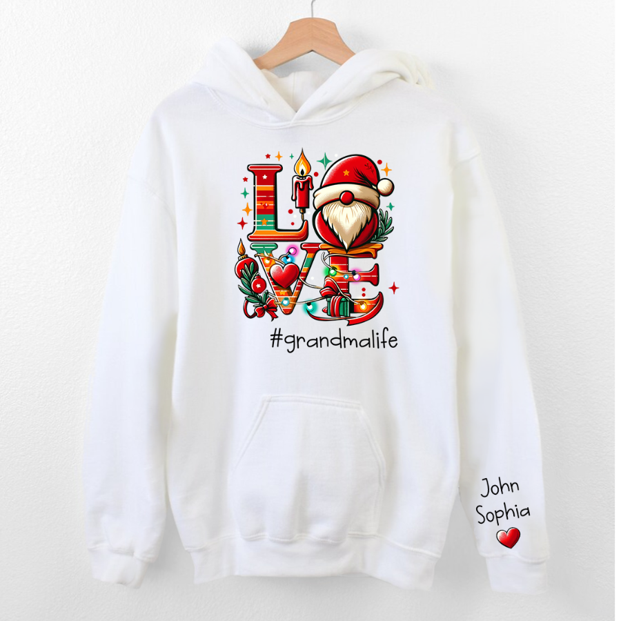 Lofaris Love Personalized Gift For Grandma and Kids Hoodie