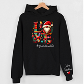 Lofaris Love Personalized Gift For Grandma and Kids Hoodie