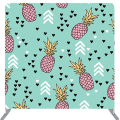 Lofaris Love Pink Pineapple Turquoise Birthday Backdrop For Kids