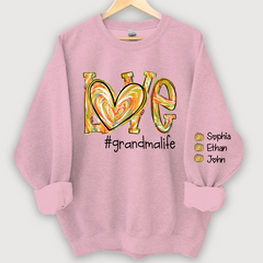 Lofaris Love Pumpkin Color Painted Autumn Custom Sweatshirt