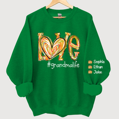 Lofaris Love Pumpkin Color Painted Autumn Custom Sweatshirt