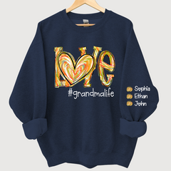 Lofaris Love Pumpkin Color Painted Autumn Custom Sweatshirt