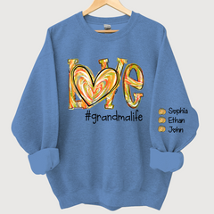 Lofaris Love Pumpkin Color Painted Autumn Custom Sweatshirt