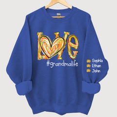 Lofaris Love Pumpkin Color Painted Autumn Custom Sweatshirt