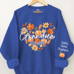 Lofaris Love Pumpkin Grandma Est Year and Kids CTH01 Sweatshirt