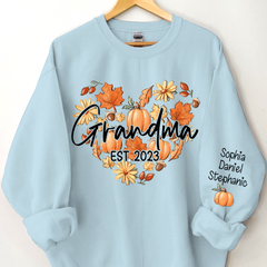 Lofaris Love Pumpkin Grandma Est Year and Kids CTH01 Sweatshirt