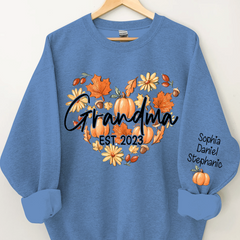 Lofaris Love Pumpkin Grandma Est Year and Kids CTH01 Sweatshirt