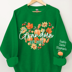 Lofaris Love Pumpkin Grandma Est Year and Kids CTH01 Sweatshirt