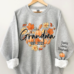 Lofaris Love Pumpkin Grandma Est Year and Kids CTH01 Sweatshirt