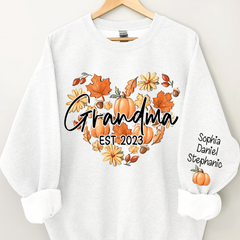 Lofaris Love Pumpkin Grandma Est Year and Kids CTH01 Sweatshirt