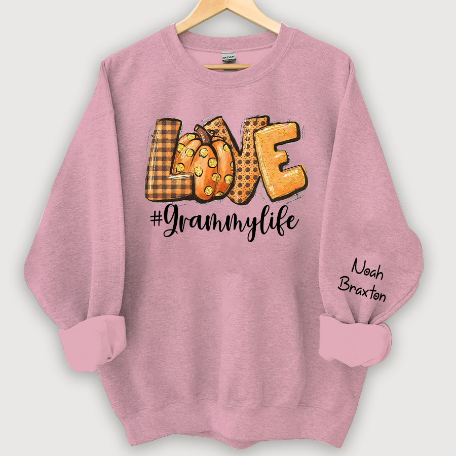 Lofaris Hello Pumpkin Fall Vibes Peace Love Thanksgiving Family Sweatshirt
