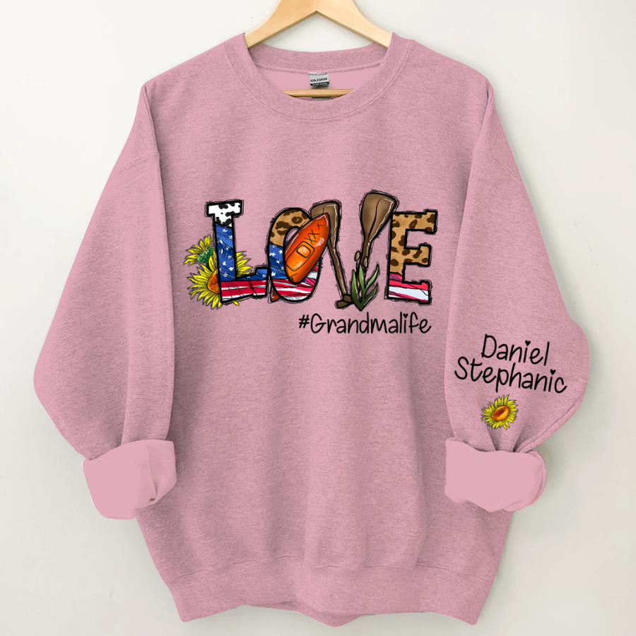 Lofaris Sunflower Leopard Mimi And Grandkids CTH01 Sweatshirt