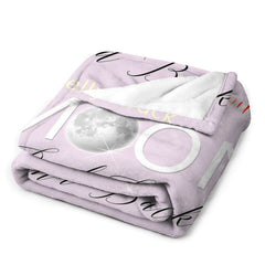 Lofaris Love You To The Moon Custom Valentines Day Blanket