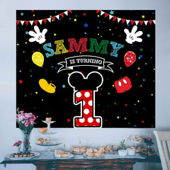 Lofaris Lovely Cartoon Mouse Custom 1St Birthday Backdrop
