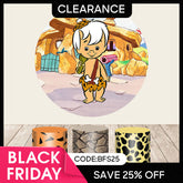 (Ship In 24HR) Lovely Child Cartoon Themed Birthday Round Backdrop Kit