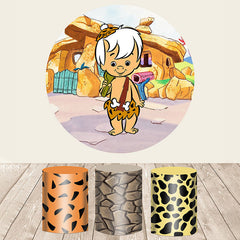 Lofaris Lovely Child Cartoon Themed Birthday Round Backdrop Kit
