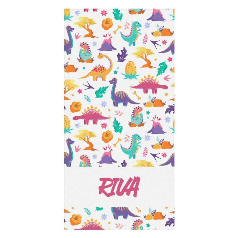 Lofaris Lovely Dinosaurs Volcano Repeat Custom Beach Towel