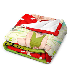 Lofaris Lovely Elf Mushroom Grassland Custom Photo Blanket