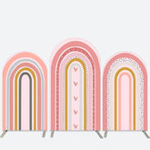 Lofaris Lovely Rainbow Heart Birthday Party Arch Backdrop Kit