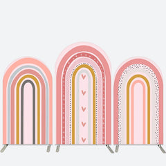 Lofaris Lovely Rainbow Heart Birthday Party Arch Backdrop Kit