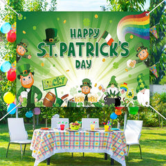 Lofaris Lucky Green Light Beer Elf St Patricks Day Backdrop