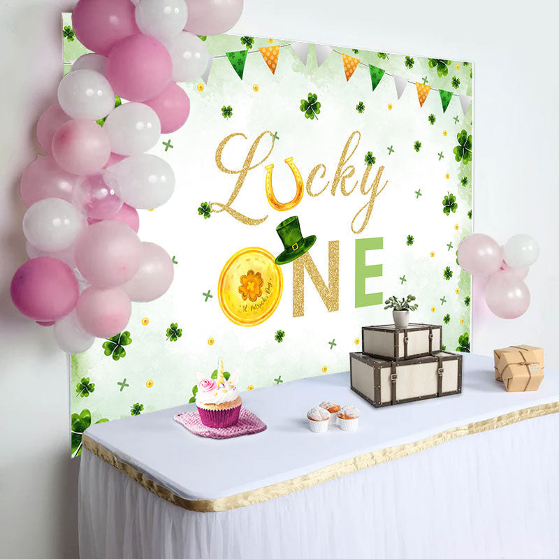 Lofaris Lucky One St Patricks Day 1st Birthday Backdrop