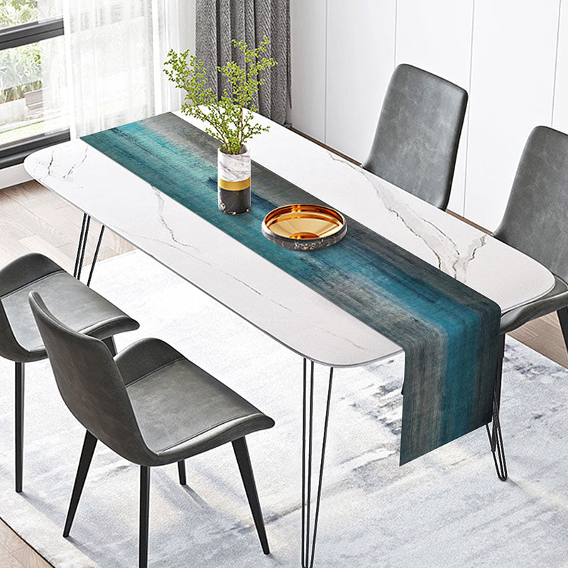 Lofaris Luxurious Dark Grey Teal Mixed Classic Table Runner