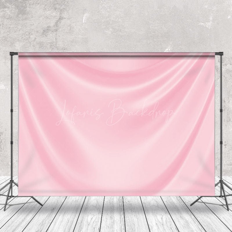 Lofaris Luxury Pink Drape Glossy Silk Photo Booth Backdrop