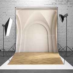Lofaris Luxury White Building Retro Wall Backdrop For Photo